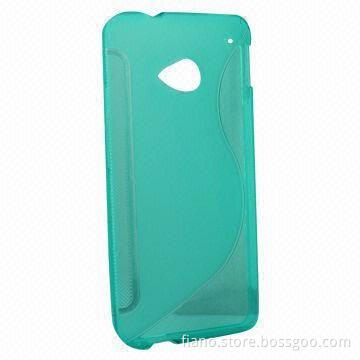 Customized Design Multiple Colors Phone Case for HTC One M7, Made of High-quality TPU Material